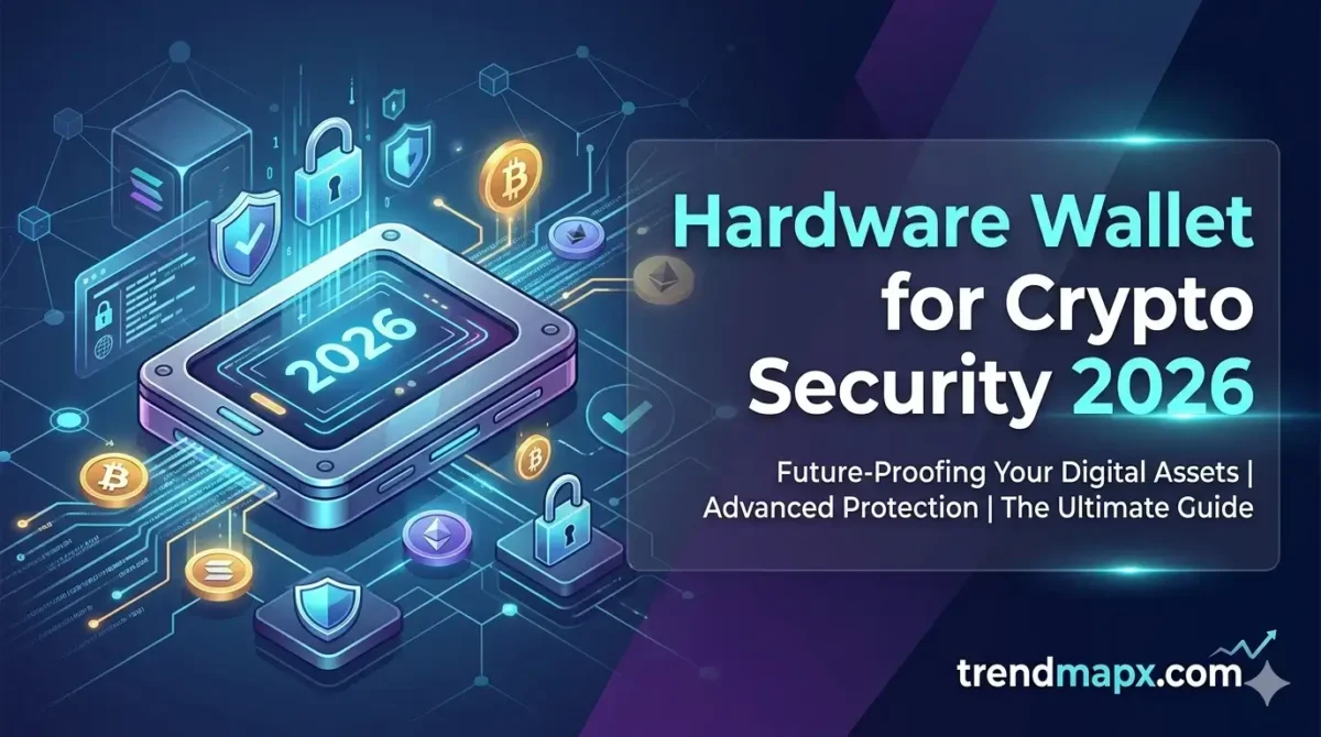 Hardware Wallet for Crypto Security 2026 showing secure digital transactions on Trendmapx
