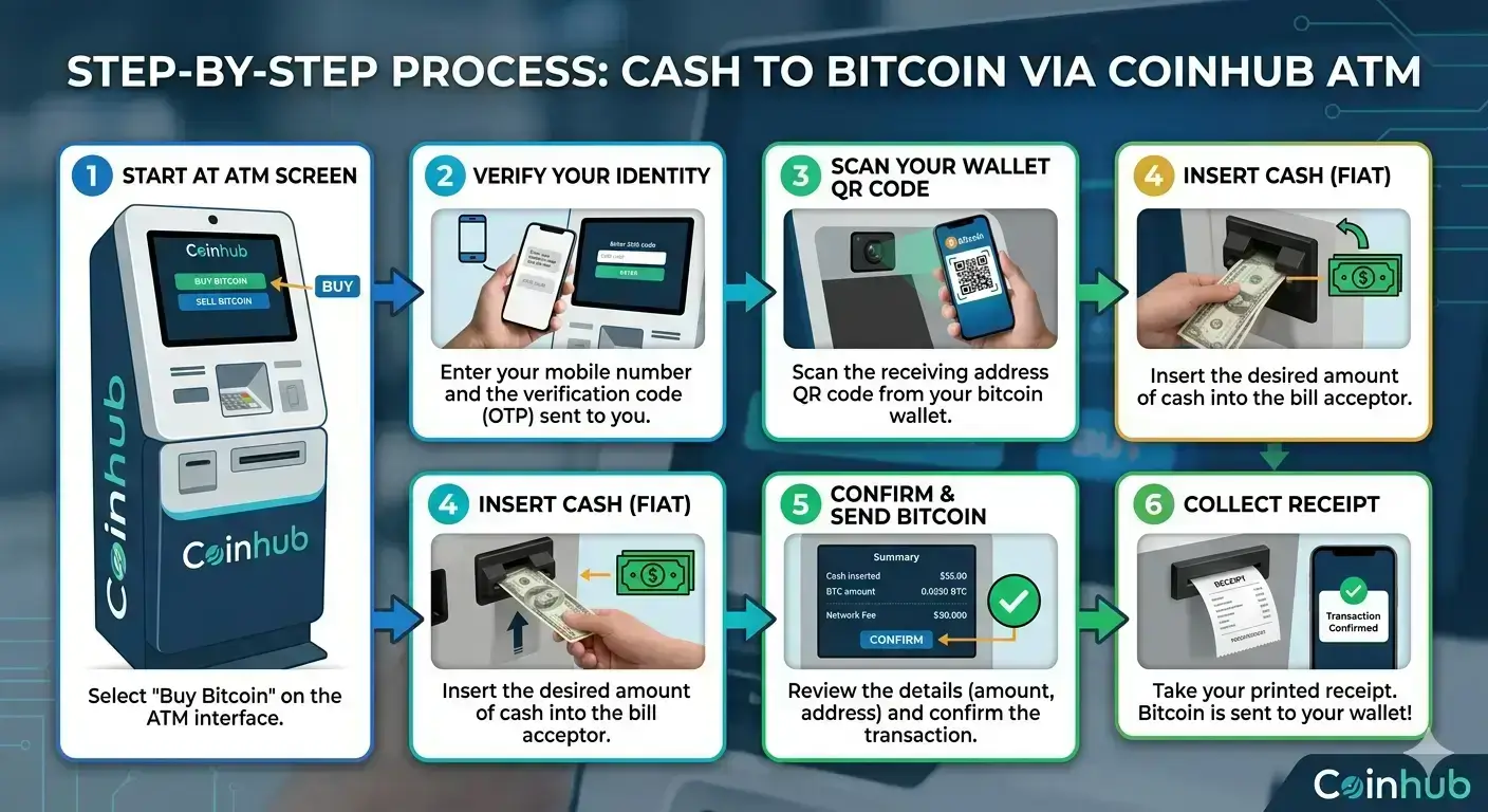 coinhub Atm Coinhub Bitcoin ATM kiosk in store